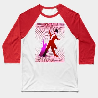 Astaire, Top Hat White Tie And Tails – Red Baseball T-Shirt